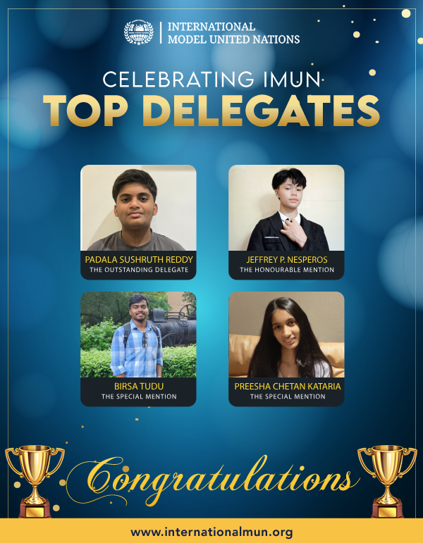 imunofficial's tweet image. A huge congrats to the delegates of IMUN 282.0! 👏

Ready for your turn to lead? Join IMUN Online Conference 284.0 on Sept 20-21, 2025, to debate "Protecting Human Rights Amid Civil Unrest in Nepal."

Register now: internationalmun.org

#IMUN284 #YouthInAction #LeadGlobally