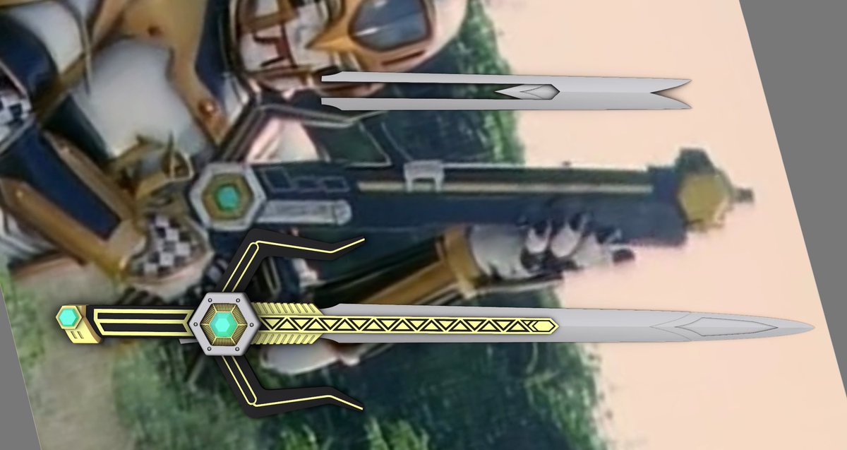 mirrored_line's tweet image. Dear 90s Toei, why must you hurt me so?  We both know you didn&apos;t actually make the sword collapsible