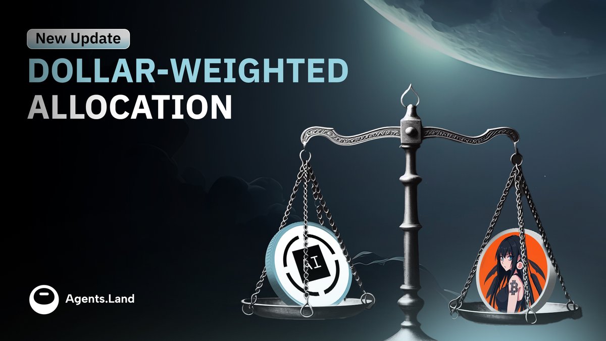 ⚖️ Dollar-Weighted Allocation is LIVE!

No more fixed 50/50 split between $ORAI &amp; $MAX -
allocations now adjust by $ value staked.
👉 Equal $ = Equal allocation. Fairness for all.

📌 Applies to every tokens launched from today onward  - Live now on agents.land!