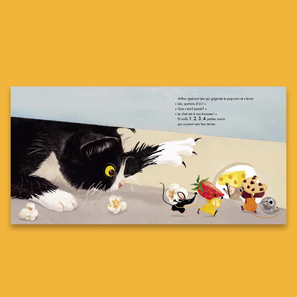 🐭✨ NOUVEAUTÉ : 1, 2, 3, 4, 5... petites souris

🔢 Un conte pour apprendre à compter de 1 à 5 puis de 5 à 1
😲 Une aventure pleine de rebondissements et de suspense
🎨 Des illustrations riches en détails et en mouvement, signées Maria Girón