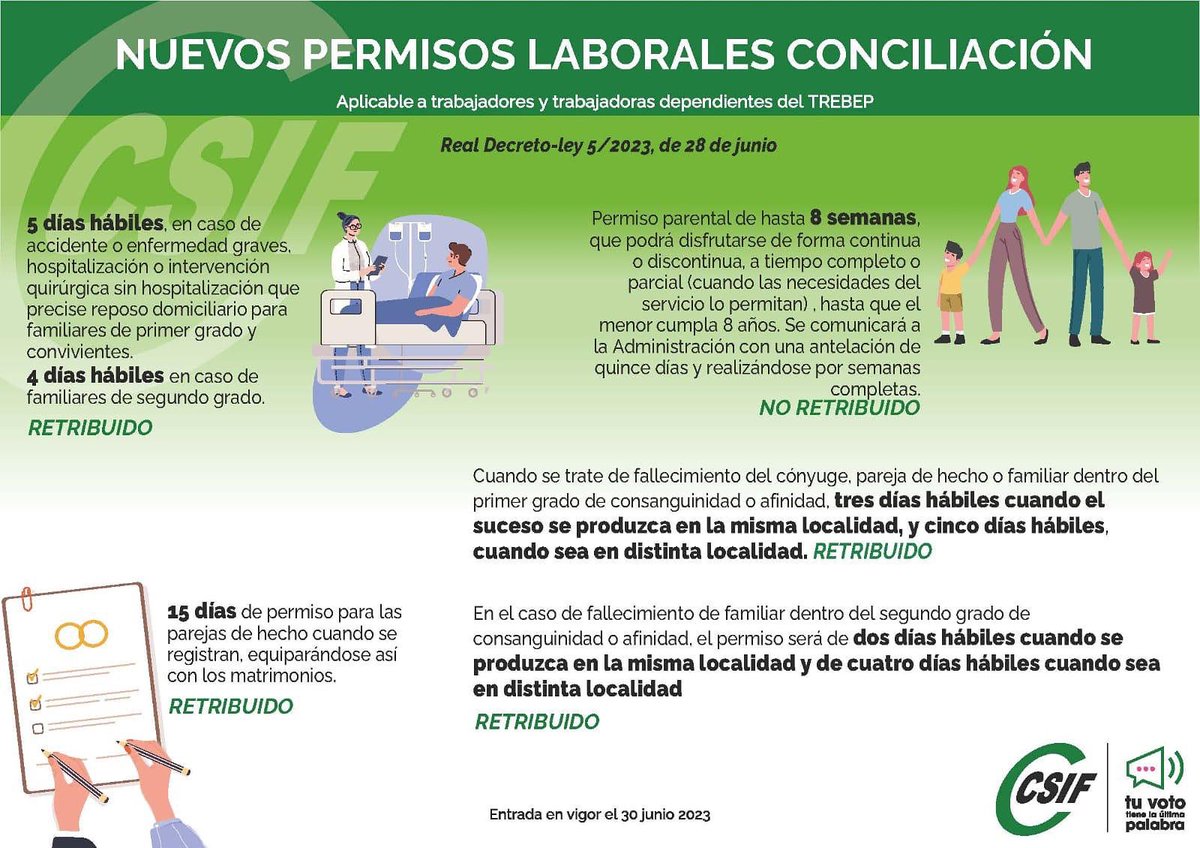 Nuevos permisos laborales 🗓️
#csif #csifzamora #permisos #permisoslaborales