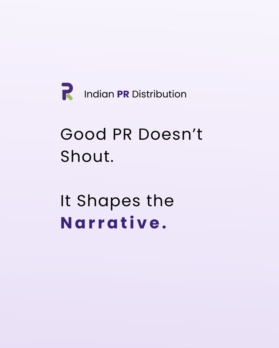 IndianPRDistri1's tweet image. Narratives define reputations.
Don’t just make noise — make meaning.

#PRWisdom #IPRDQuotes