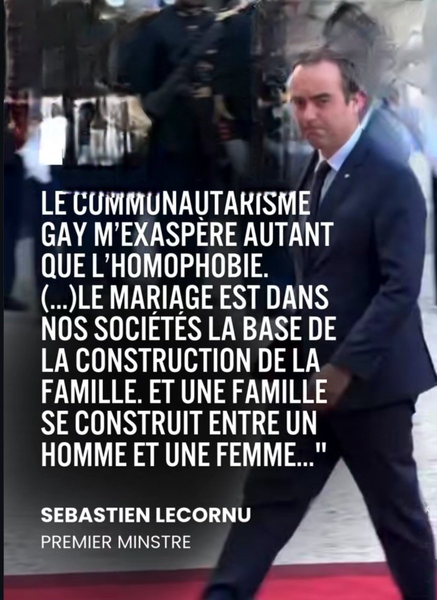 GillDu47's tweet photo. Bon maintenant il va falloir envoyer @SebLecornu faire un stage à ce fumier #LMPT 🤮🏳️‍🌈🏳️‍⚧️ #OnLacheraRien https://t.co/v1AUJcdZfM