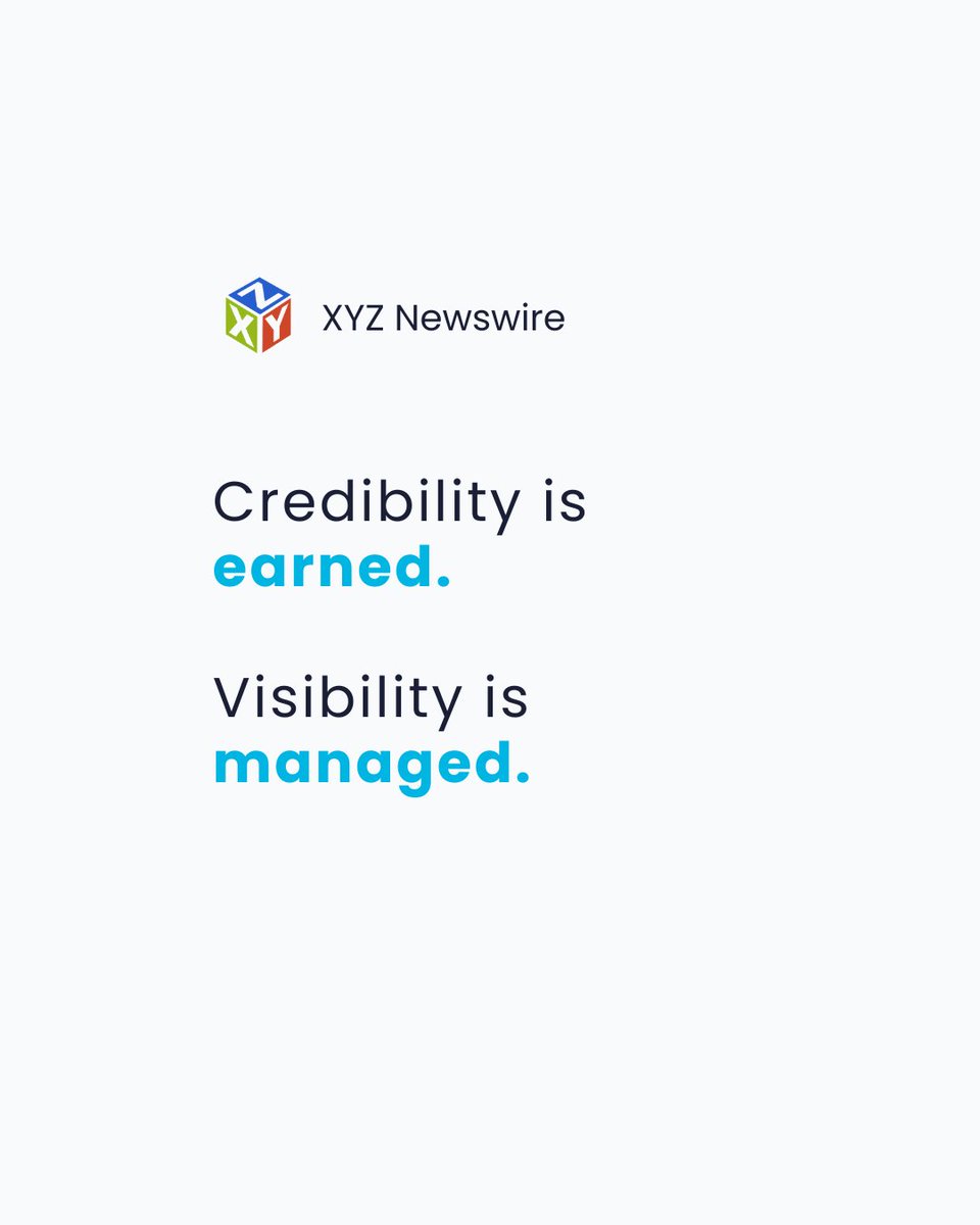 XYZNewswire's tweet image. Credibility isn’t claimed. It’s earned.
Visibility isn’t accidental. It’s managed.

PR builds both.

#PRWisdom #MediaTrust