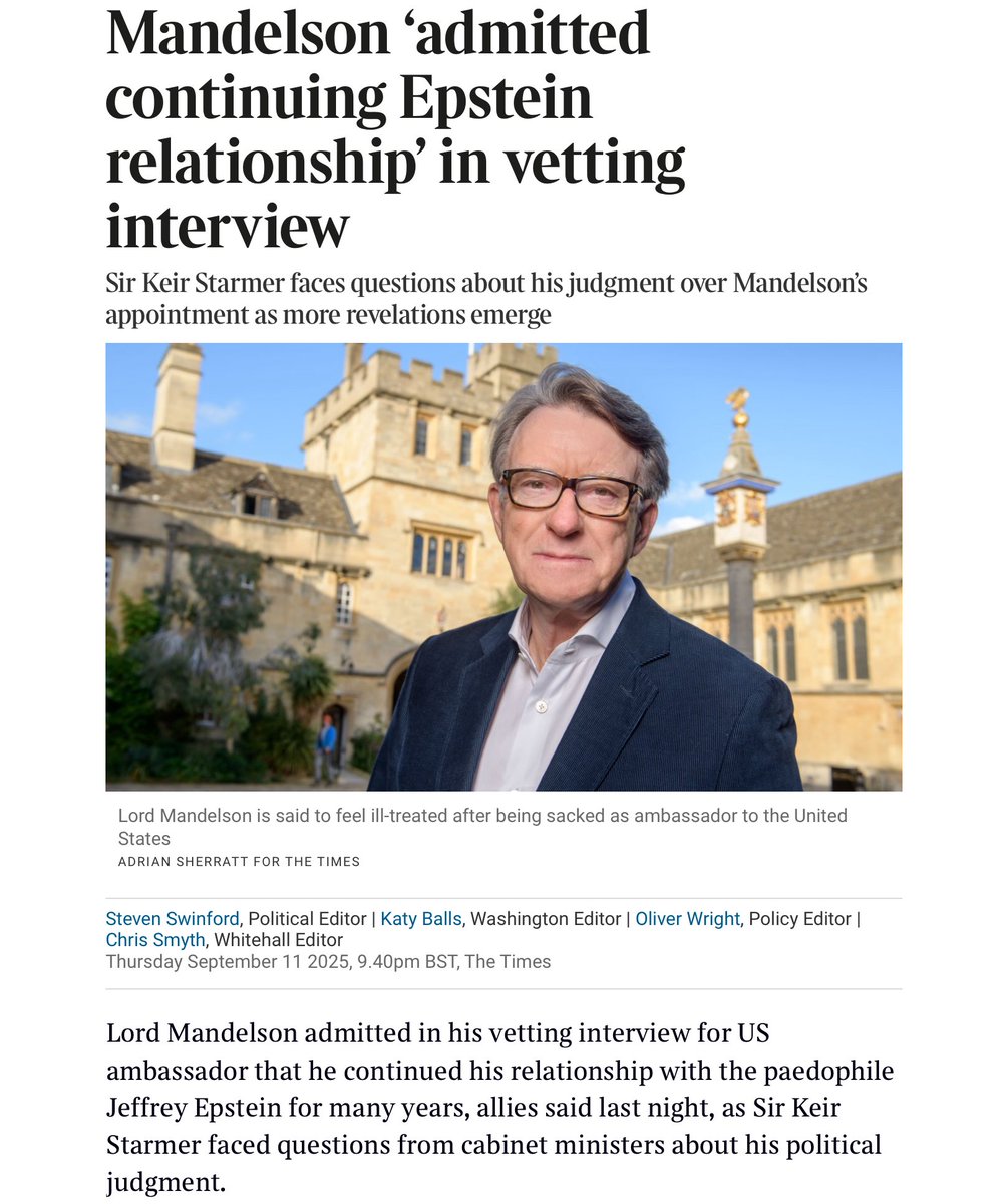 Labour and Mandelson - made for each other. 
Immoral, self-absorbed and self-serving.