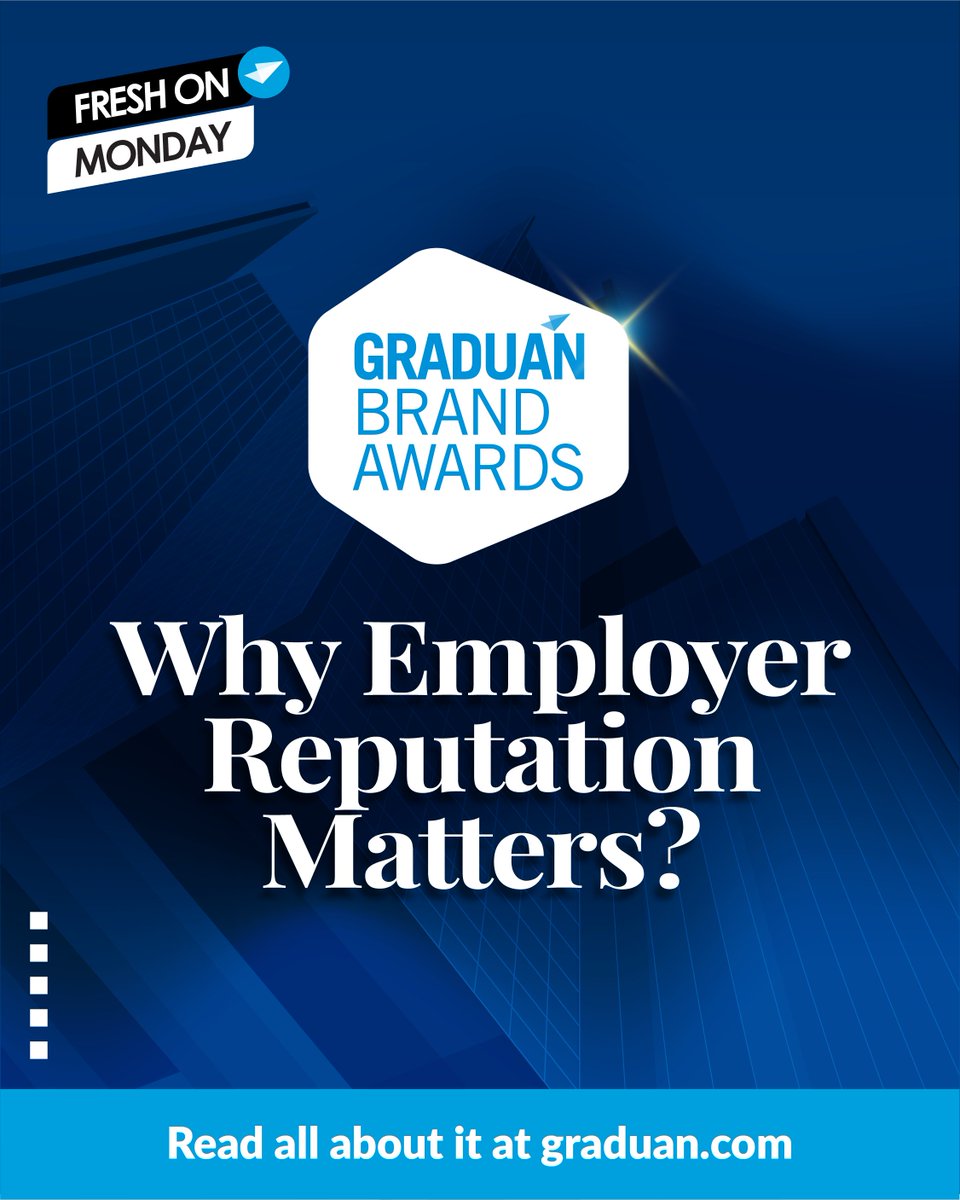 Graduan's tweet photo. A great employer reputation means more than just a name — it shapes your career growth, workplace culture, and future opportunities

Your voice matters! 

🗳️ Cast your vote for your favourite employer at https://t.co/UyiVqvylhK https://t.co/O6404ciSBT