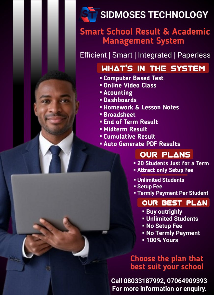 sidmoses73's tweet image. Why pay termly payments for a service you can buy outrighly. It guarantees ROI. Talk to us. #education #EdTech #SchoolSolutions #schoolproprietors #schoolcommunity #schoolowners #NAPPS