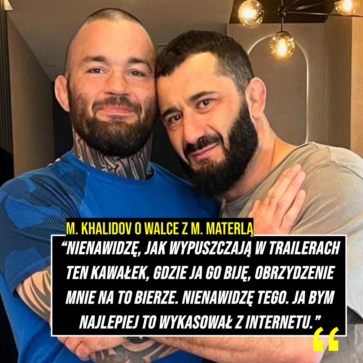 InTheCagePL's tweet photo. 😲 "Ja się przełączam, a on do końca się w ogóle nie przełączył… On widział Mameda cały czas." - wspomina Mamed Khalidov pytany o walkę z przyjacielem, Michałem Materlą na #KSW33 ⤵
źródło: @Sportowy_Kanal