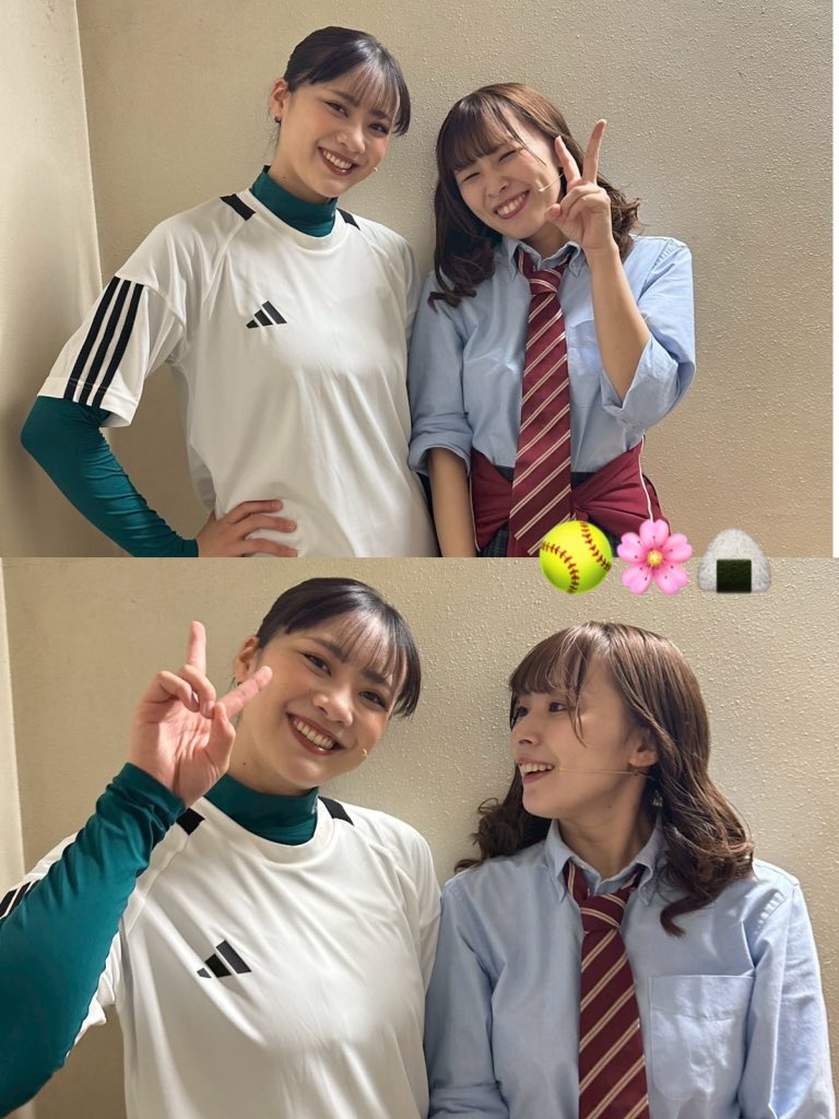 #四月は君の嘘again 

無事に愛知公演初日を迎えました🌸

奈緒役のふみちゃんとのお写真📸
奈緒ちゃんって本当に素敵な子で...椿ちゃんのこと本当によく見てる子で私は2人の関係性が凄く好きなんです🥎　

そしてふみちゃんも周りをスッと助けてくれるかっこいい方なんです。
素敵です😭🫶🏻