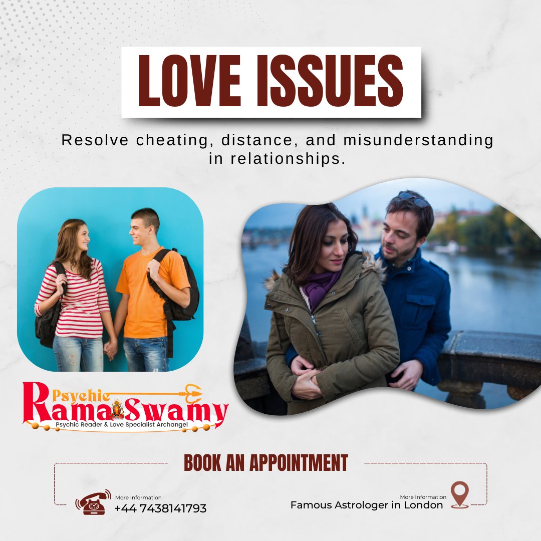 psychicrama's tweet image. Family pressure making your love life miserable? Psychic Rama Swamy understands the pain of love blocked by relatives. With spiritual counseling and astrology-based remedies, he helps couples gain family acceptance.
#familypressureinlove #loveproblemremedy #psychicramaswamy