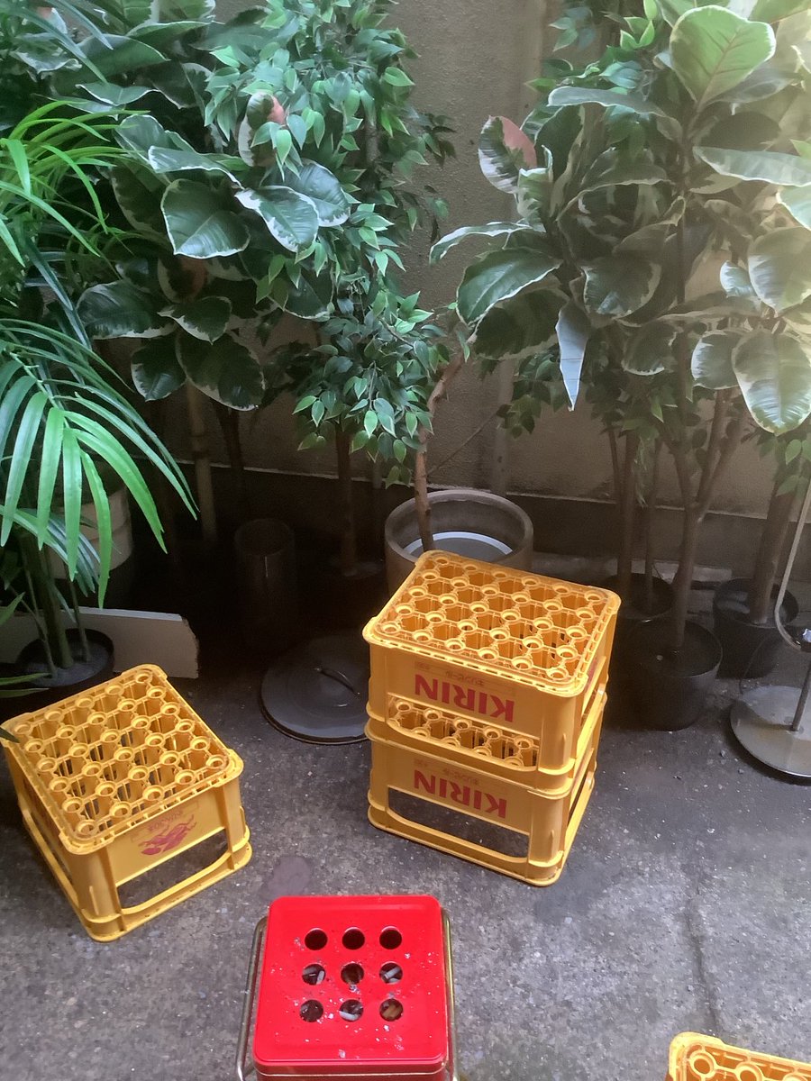 今夜の会場の喫煙所