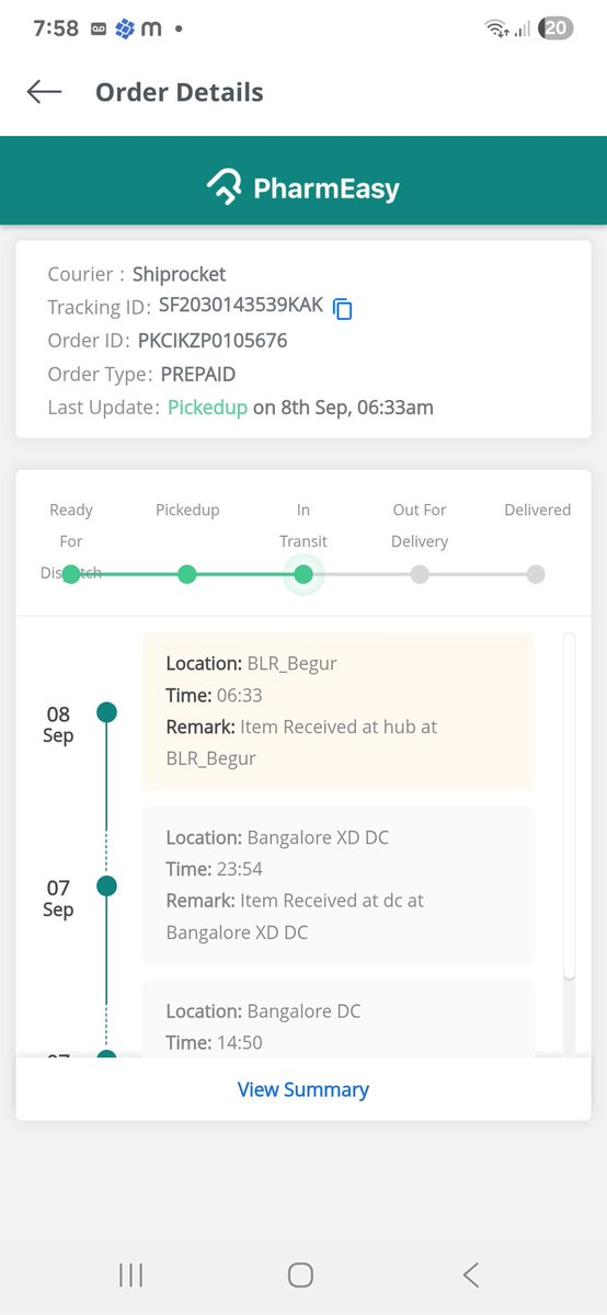 vikas_and's tweet photo. @pharmeasyapp 1 more day delayed, still near to my location from last 4-5 days.. Pathetic.. https://t.co/5tf7XGS0mN