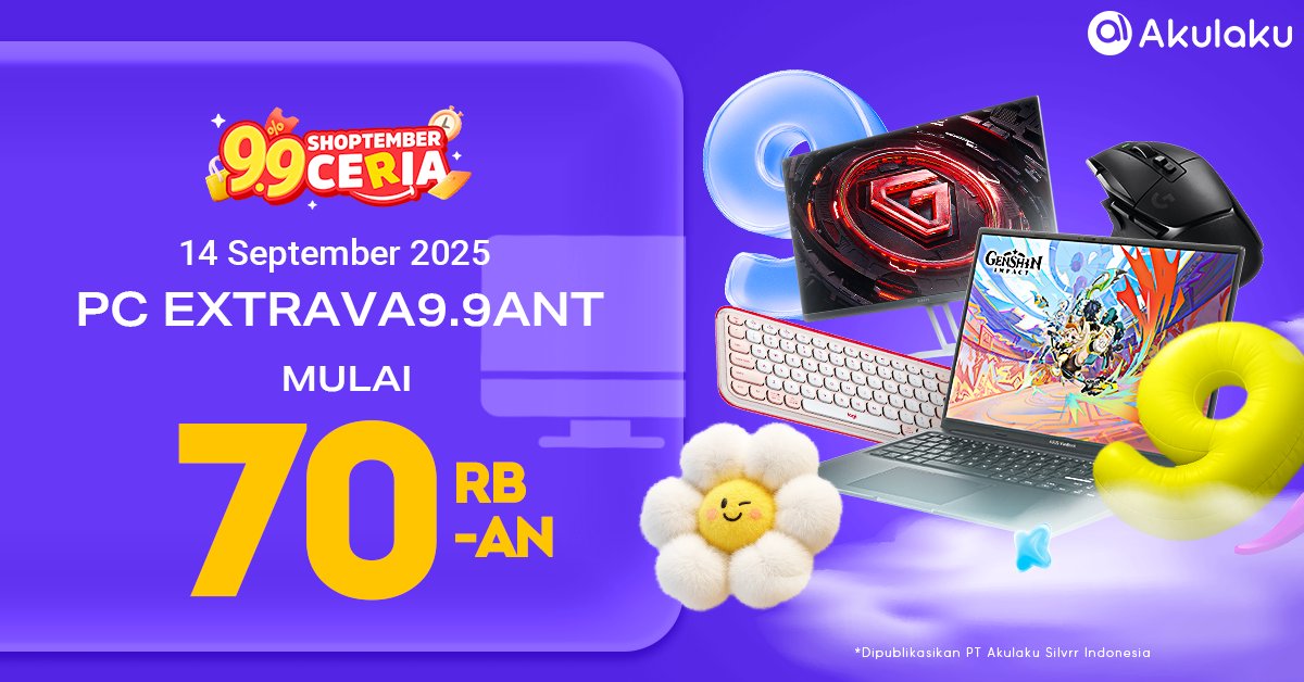 akulakuID's tweet image. Siapa yang kemarin ketinggalan promonya? Tenang~~ 

Checkout PC impian yang kamu mau MULAI 70RB-AN AJA 💻

Klik di sini &amp;gt;&amp;gt; bit.ly/Extrava3 

#PromoPC #PromoLaptop #GilaDiskon #PromoSeru #AkulakuIndonesia
