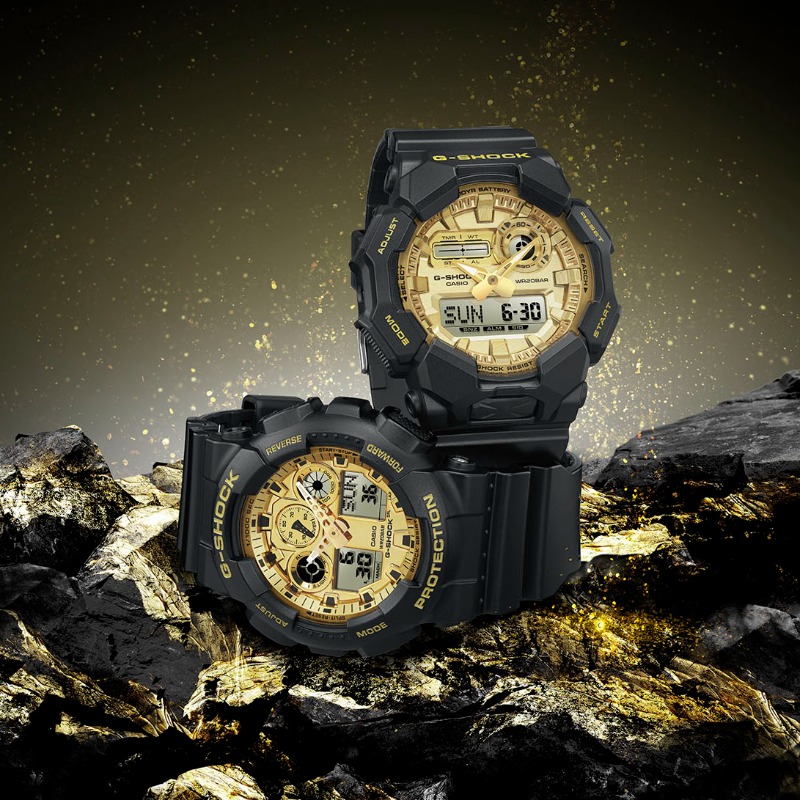 羽生結弦プロデュースオリジナルG-SHOCK NEW PRODUCT】 武骨なオールブラックボディに、エネルギッシュに輝く