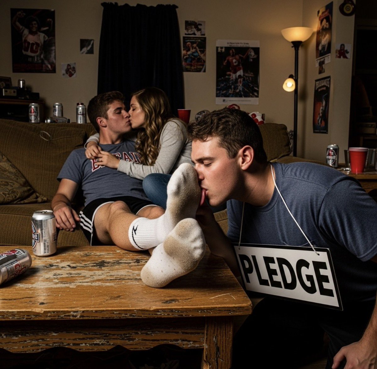 Being a pledge isn’t about drinking- 

It’s about serving your Frat Bros and doing whatever they say. 

Ai: fantasy 
18+