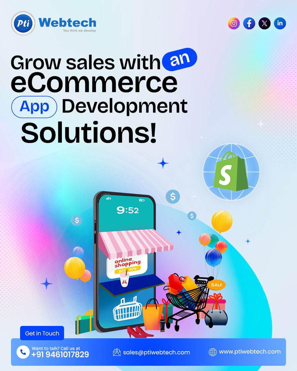 ptiwebtech's tweet image. From seamless shopping experiences to AI-powered personalization and secure payment gateways, a well-built app ensures your business stays ahead of the competition.

Visit Us - ptiwebtech.com

#ptiwebtech #EcommerceDevelopment #EcommerceSolutions #WebsiteDevelopment #App