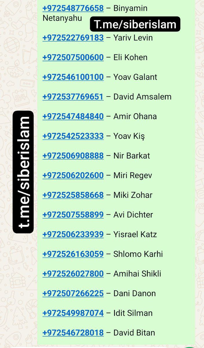 Turkish hackers post mobile phone numbers of Israeli ministers.