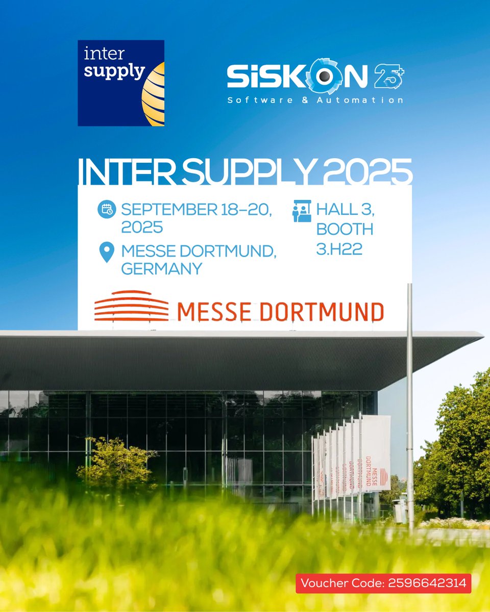 Geri sayım başladı! ⏳ Siskon, InterSupply 2025’te!

Sizi InterSupply 2025’te Siskon’u ziyaret etmeye davet etmekten heyecan duyuyoruz.

En yeni  Tobacco Machine Communication (TMC) standart bağlantı çözümlerimizi ve tütün endüstrisine özel tasarlanmış otomasyon teknolojilerimizi