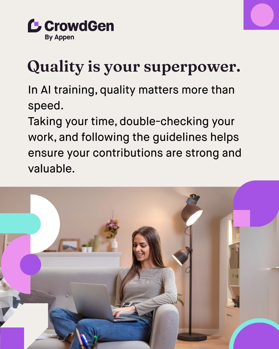 crowdgenbyappen's tweet image. Behind every AI is a human trainer. 🌍
Your work brings accuracy, adaptability, and resilience into the process.

👉 Swipe through to learn more about the 3 things every AI trainer should know, and they make your contributions even more valuable.

#WorkFromHome #AIWork…