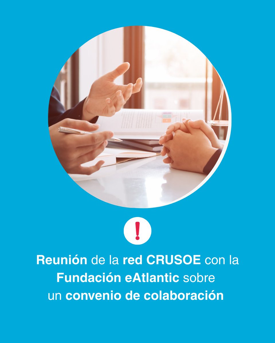 📅 El próximo lunes 15 de septiembre nos reuniremos con Íñigo Urkullu, presidente de la #FundacióneAtlantic, y Marian Elorza, directora general de la Fundación eAtlantic, en el Edificio Fontán de Santiago de Compostela. 

#CRUSOE