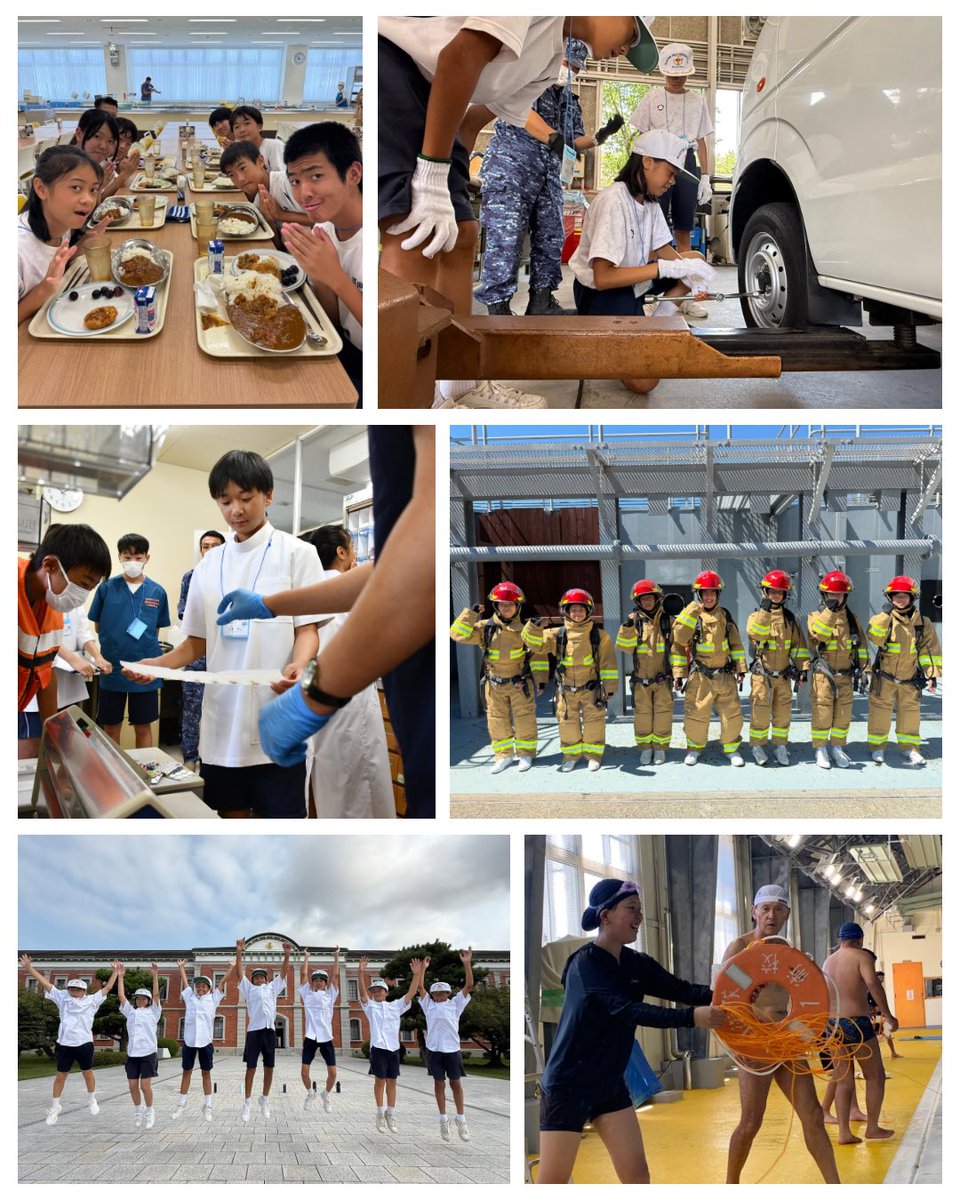 JMSDF_1MSS's tweet image. 今年も術科学校⚓️の総力を上げ、多彩な職場体験をしてもらいました😁暑さに負けず元気に参加してくれた中学２年生のみんなありがとう✨夢に向かって頑張れ〜💪
#海軍兵学校 #第1術科学校 #1術校 #江田島 #えたじま #職場体験 #職業体験 #体験入隊 #雪風 #etajima #lcac