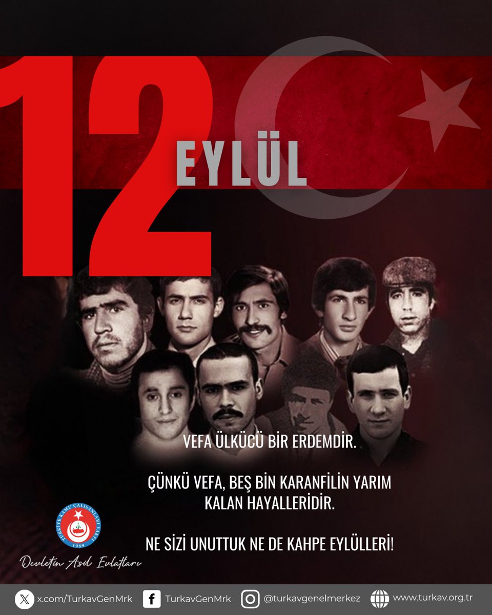 Vefa Ülkücü Bir Erdemdir.

Çünkü vefa, beş bin karanfilin yarım kalan hayalleridir.

Ne sizi unuttuk ne de Kahpe Eylülleri!
