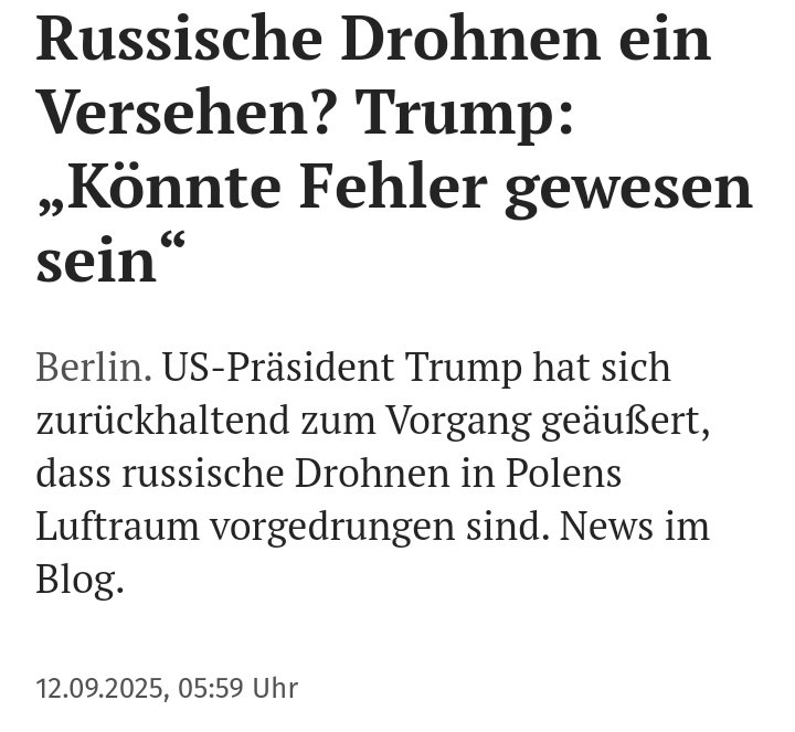 Anonymous00708's tweet photo. Wenn Putin/Russland 19 #Drohnen nach Kalifornien geschickt hätte, würde Blitzbirne #Trump dann auch von einem "Versehen" sprechen ??
#Polen #Sapad #NATO #Fascho #Faschisten #Hetzer #Ansichten
https://t.co/wjxCx3jmyW https://t.co/SpFlgkvswI