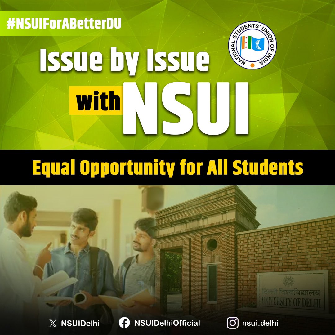 Issue by Issue with NSUI ✅

Equal Opportunity for all Students