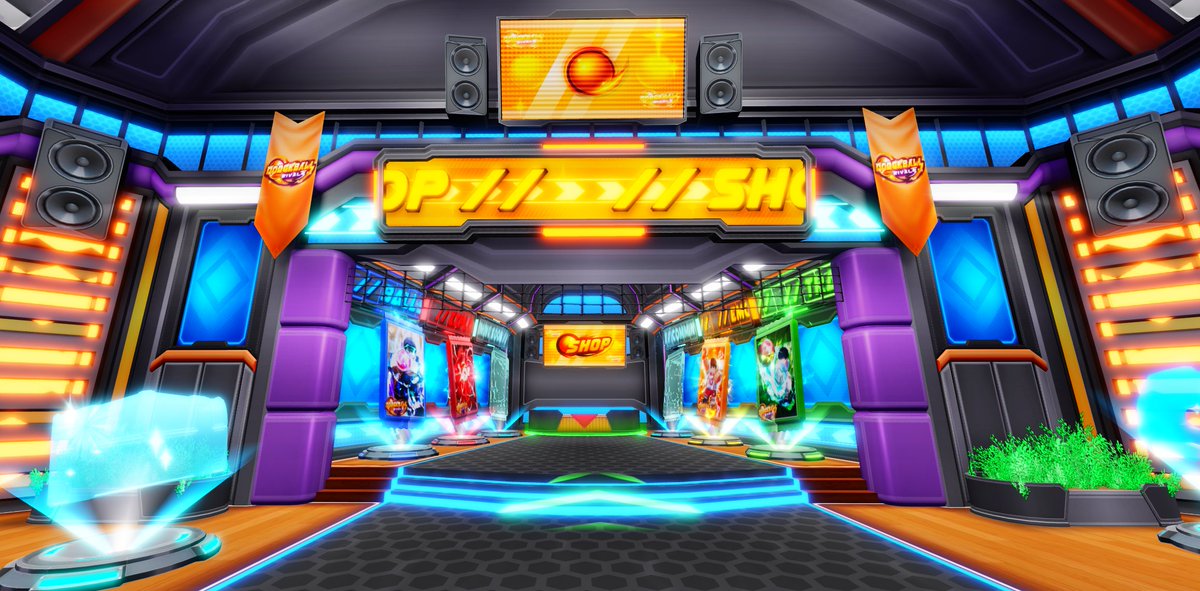 Map Design: Lobby I made For "DodgeBall Rivals"! Swipe through the archives —  How does it look? #RobloxDev #DodgeBall #RobloxLobby #GameDev #Roblox #3DModel
