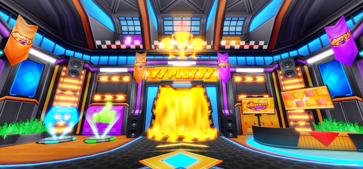 SirRiceyAnime's tweet image. Map Design: Lobby I made For &quot;DodgeBall Rivals&quot;! Swipe through the archives —  How does it look? #RobloxDev #DodgeBall #RobloxLobby #GameDev #Roblox #3DModel