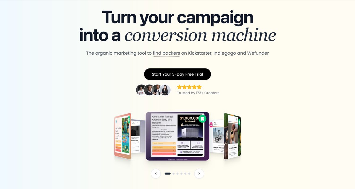 hyperstarter's tweet image. (thread) I&apos;ve been quietly working on this for the last 2 months. Today I&apos;m proud... excited... and nervous to launch a huge pivot of Hyperstarter. Introducing our latest product for crowdfunding marketing, HPRS