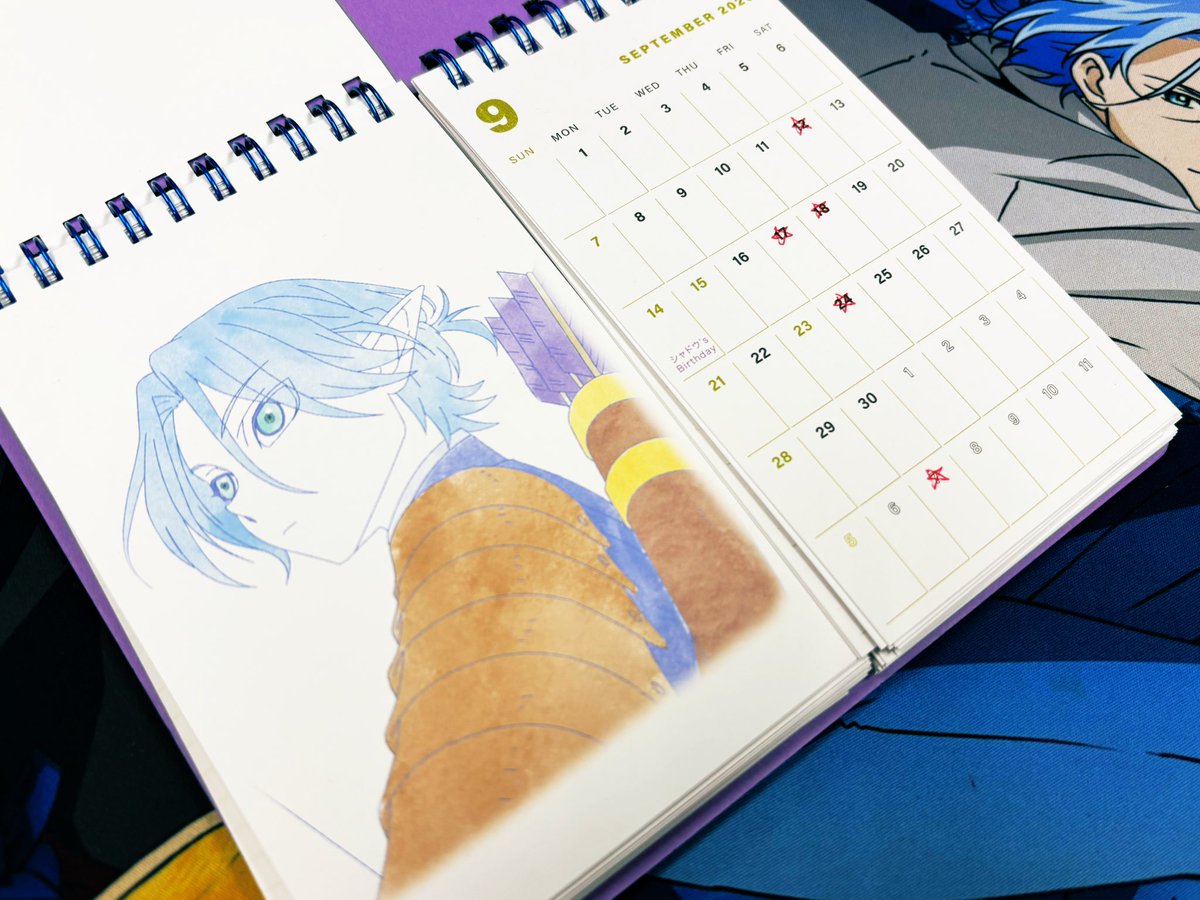 SK∞ エスケーエイト OVAオリジナル卓上カレンダーはbones storeにて販売中です。

bones-onlinestore.com/shop/g/g04584-…

今回、挿絵が20種類あるので月毎、週毎など気分によって変えて楽しんで頂けたらと思います♪
自分は今週こちらのランガの絵にしてました。
 
 #sk_8 #エスケーエイト