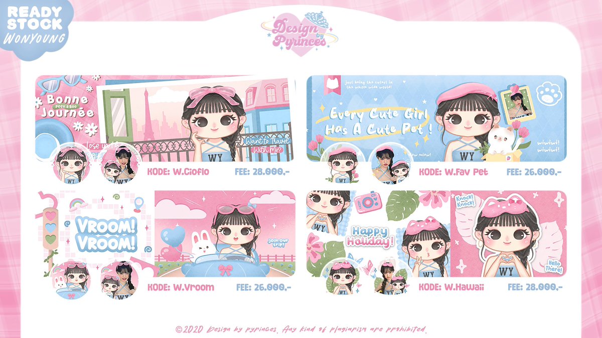 pyrinces's tweet image. 𐙚 ˚⋆a repost would be appreciated!

⋆ ˚｡⋆୨୧˚ 𝙗𝙗𝙞𝙗 - 𝙗𝙗𝙞𝙗 ~

ceby ada layout chibi ready stock《 Wony &amp;amp; Karina 》Bisa langsung kamu take sekarang yaa ~ Harga dan kode ada di pict ✨🌸

୨୧ : retext +2k 
୨୧ : get 2 ava PNG

#zonaba #zonauang