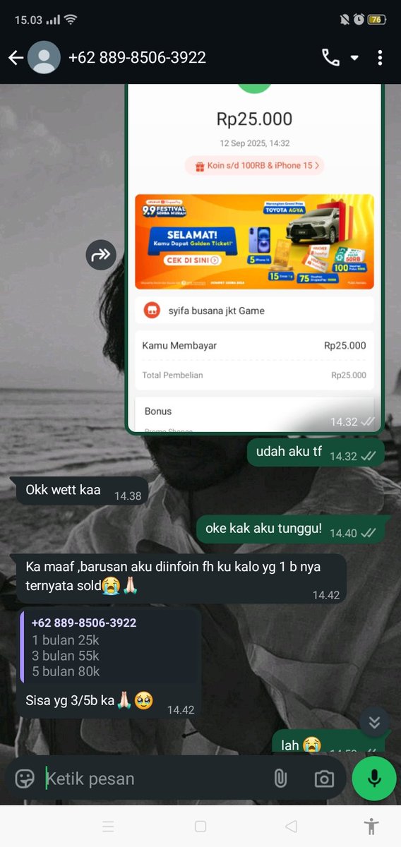 yourthingshere's tweet image. HELP! SCAMMER! hati hatii sama ni akun, bantu gue balikin duit gueeee tolong siapapun 😭