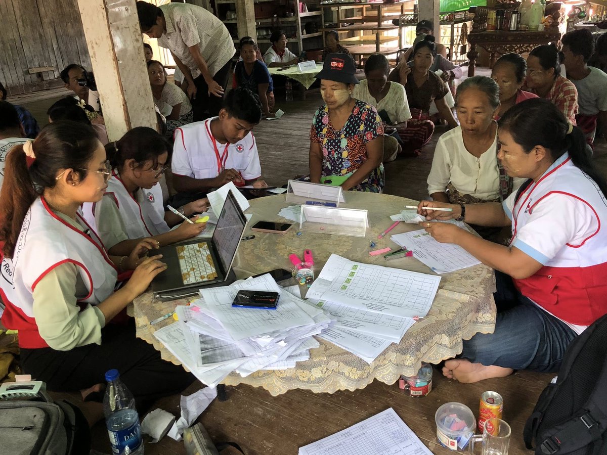 MyanmarRedCross's tweet photo. 💸 The second round of cash assistance for 2024 #TyphoonYagi flood-affected households was provided by #MRCS in Pyinmana Township, #NayPyiTaw.
714 households received 400,000 kyats each, with support from @IFRC.
#RedCross #DisasterRelief https://t.co/5DLq5LwtS1