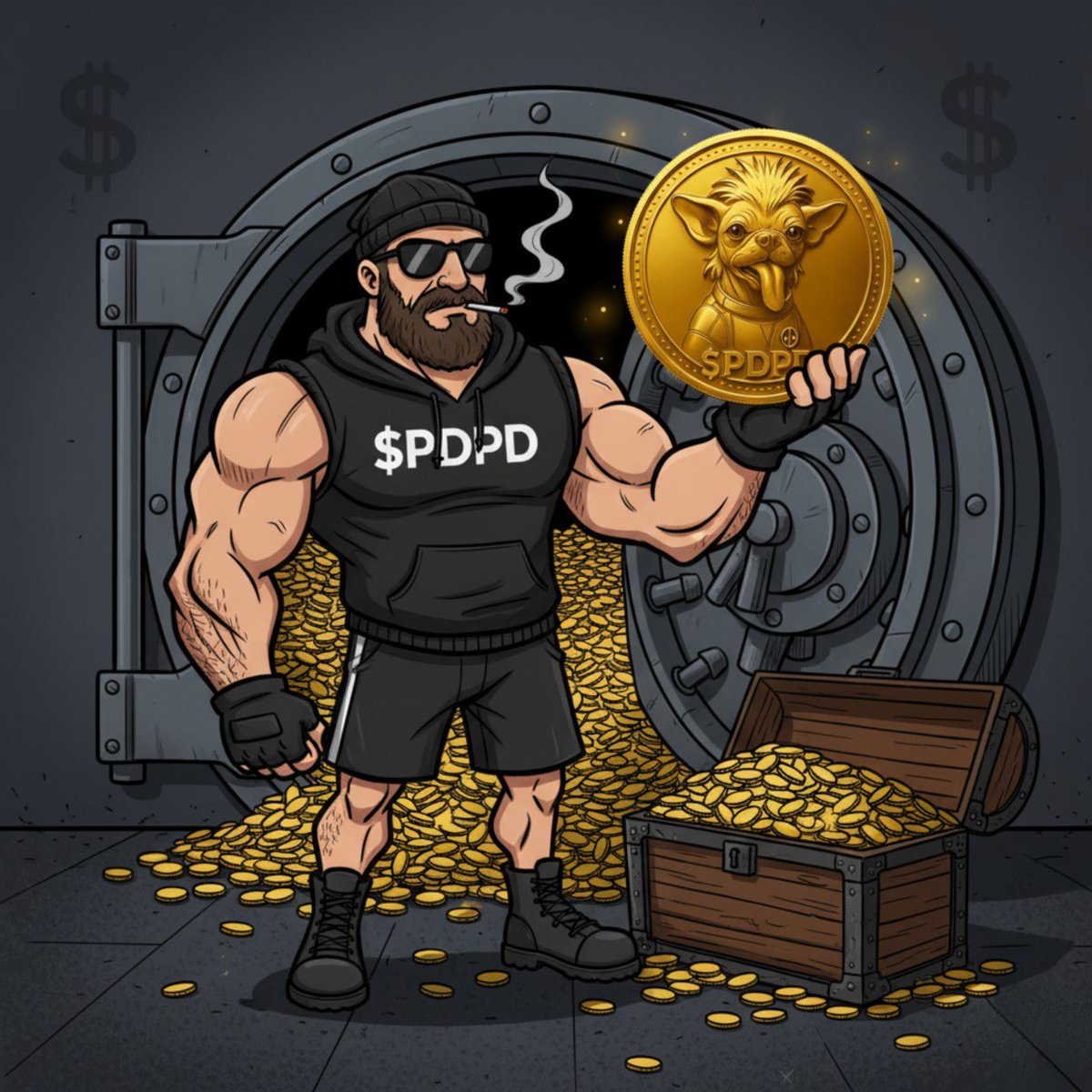 deadpoolpeggy's tweet photo. 💪🐶 The vault is open, and PDPD coins is unstoppable! 🚀

The strongest hands in crypto are holding $PDPD — Are you ready to stack your share? 💰

#PDPD #CryptoVault #PeggyPower #BullRun #MemeCoinMagic #StrongHands #PeggyArmy #Peggythedeadpooldog #CryptoMarket https://t.co/kLAk4cTFJK