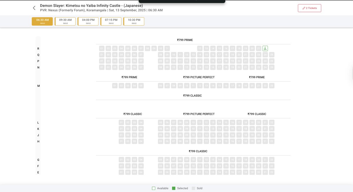 6:30AM show of Demon Slayer for tomorrow is fully sold out. 🤯

Mad hype.