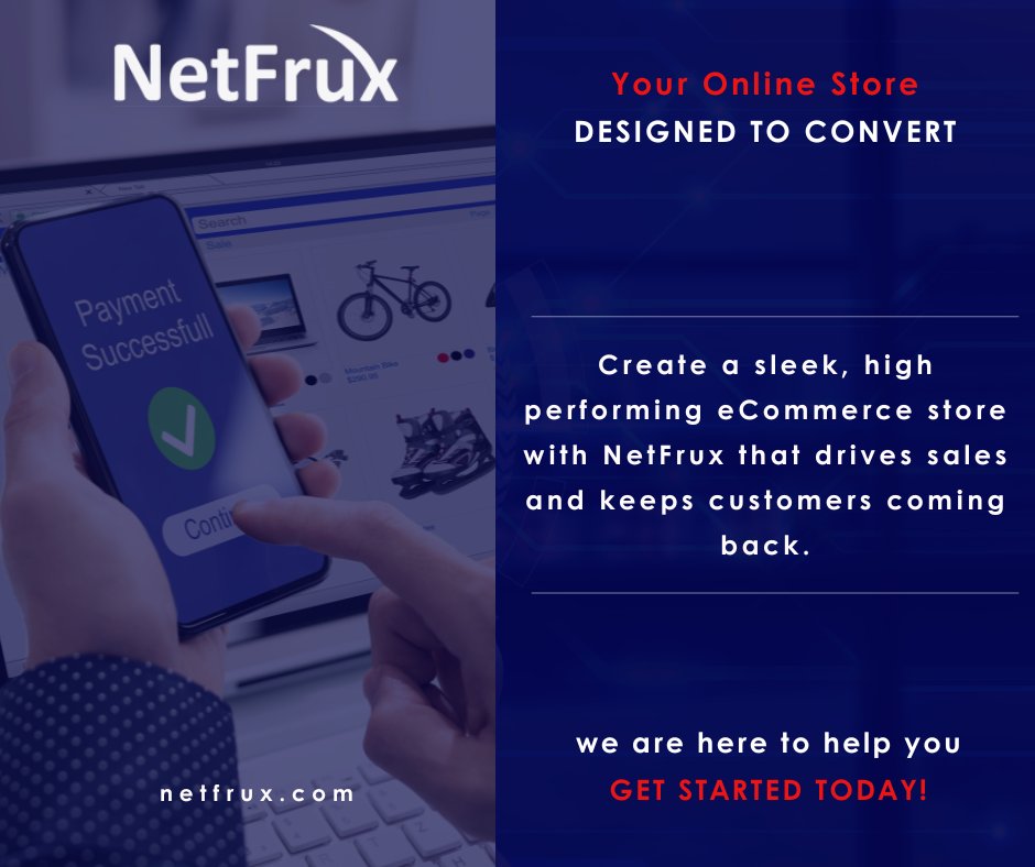 netfruxsocial's tweet image. 🚀 Transform your e-commerce vision into reality with NetFrux!
✅ Custom stores reflecting your brand
✅ Sales-driven, mobile-optimized UX
✅ SEO &amp;amp; performance ready
Turn clicks into loyal customers! 
🌐netfrux.com/ecommerce

#EcommerceSolutions #NetFrux @netfruxsocial