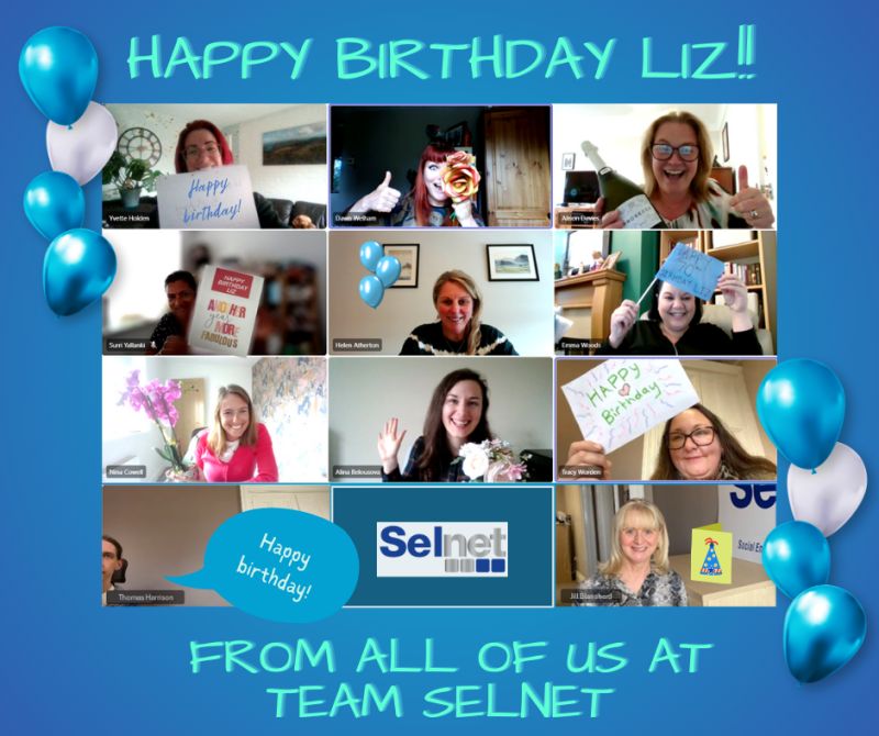 SelnetLtd's tweet photo. 🥳 HAPPY BIRTHDAY TO OUR LIZ TAPNER MBE!! 🥳 
🎁 With best wishes, tea cup clinks and celebratory cheers, from your Team Selnet 😁

#socialenterprise #happybirthday #leadership #mbe #motivator #boss #womeninsocialenterprise #teamworkmakesthedreamwork https://t.co/S0MheG8k0f