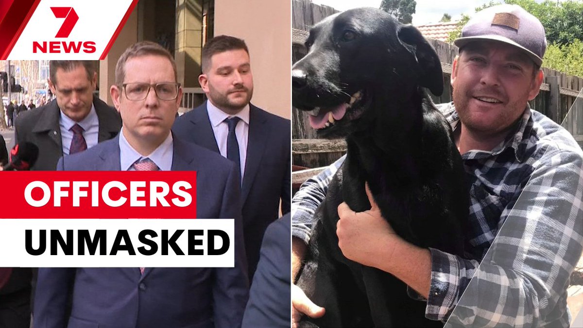 The two Victoria police officers charged with killing a Melbourne tradie have been unmasked for the first time. They were arresting the 35-year-old over a minor traffic matter when he became unresponsive and never recovered. youtu.be/2vZ9JxlV8Sw <a href="/jacstanley7/">Jacqueline Stanley</a> #7NEWS