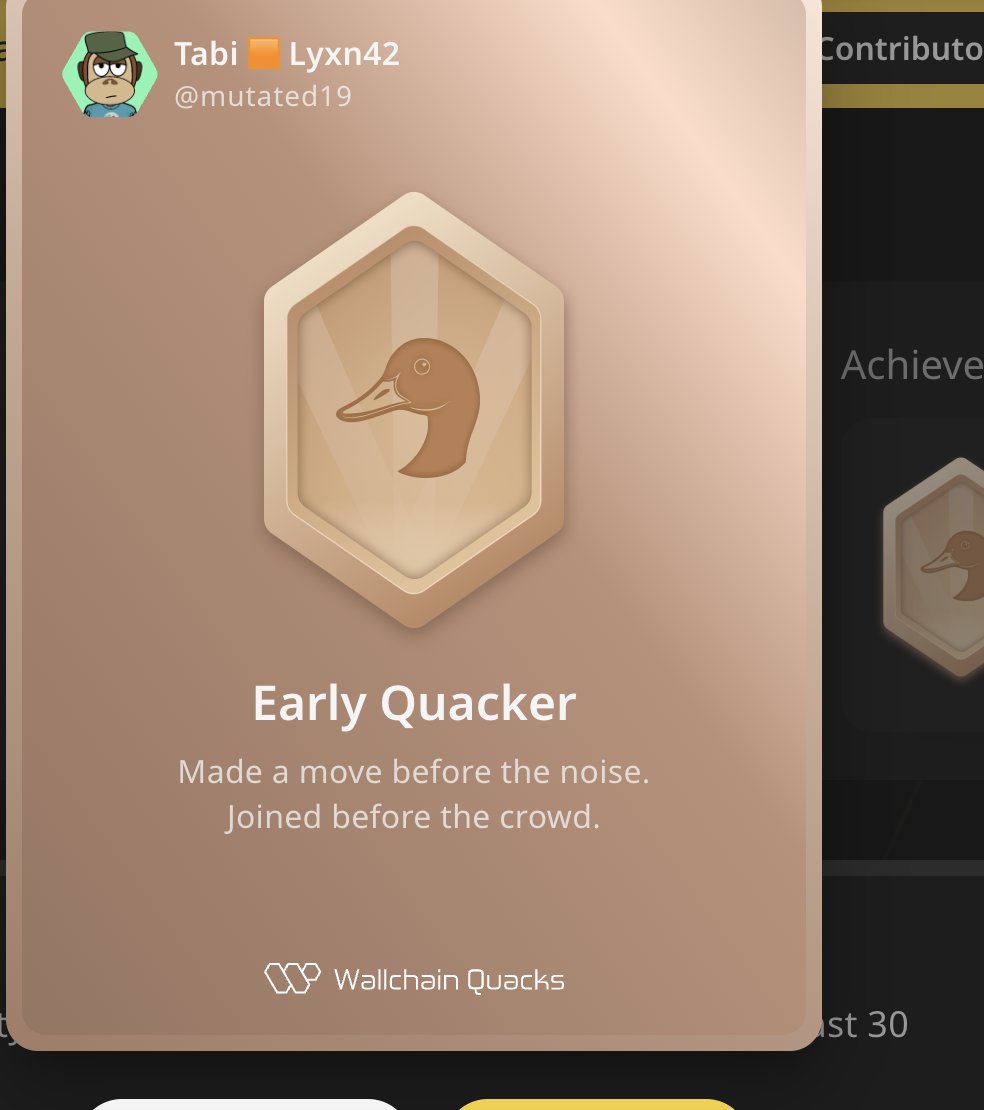 mutated19's tweet photo. this is much better than Kaito,
@wallchain_xyz
will most likely blow up soon.  once you join, this will analyze your previous 30 days X activity and give you Bonus Quaks

join link:https://t.co/nmzL6An8zh https://t.co/9vEETNrXDB