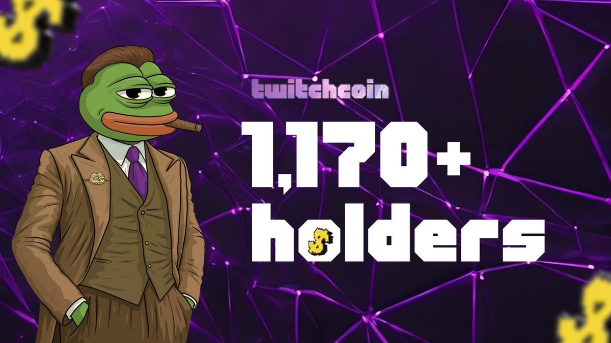 Twitch_ICM's tweet photo. #Twitchcoin surges to 1,170+ holders in just 24h with over $10M in volume!

$TWITCH https://t.co/kkK9uMwROA