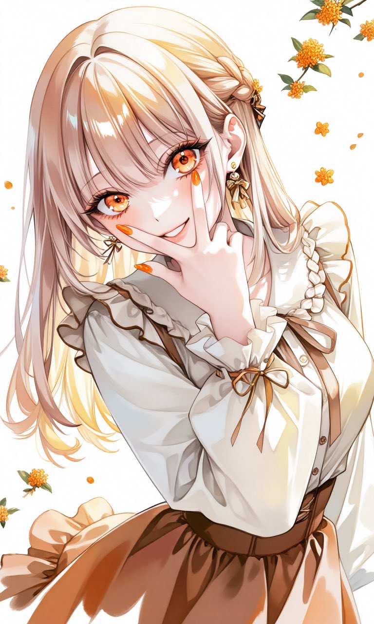 アニメ風金髪キャラクターイラスト アニメ風金髪キャラクターイラスト