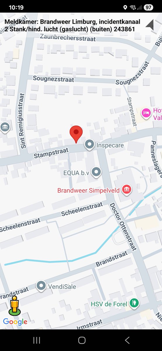 Gaslucht gemeld in Simpelveld