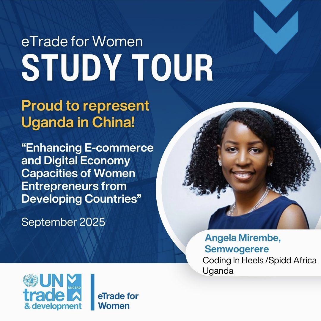 CodinginHeelsug's tweet image. Thrilled to be among 33 women digital entrepreneurs from Africa, Asia & Latin America. I will be representing Uganda at the 2nd @etradeforwomen  Study Tour in China organized by @UNCTAD with the GOVERNMENT OF CHINA! 🇨🇳
#eTradeforWomen, #ChinaStudyTour #CodIngInHeels #SpiddAfrica