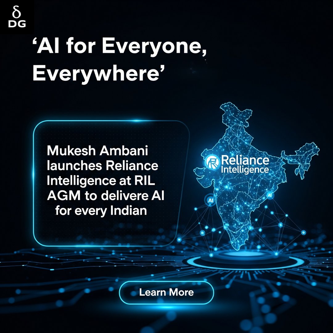 deltavix_global's tweet image. 🚀 “AI for Everyone, Everywhere” – Mukesh Ambani unveils Reliance Intelligence at #RILAGM!
⚡ AI-ready data centres
🌍 4 core missions for India’s AI growth
🔥 Vision to make India a global AI hub
India’s AI engine is here. 💡✨
#RelianceIntelligence #MukeshAmbani #AIinIndia