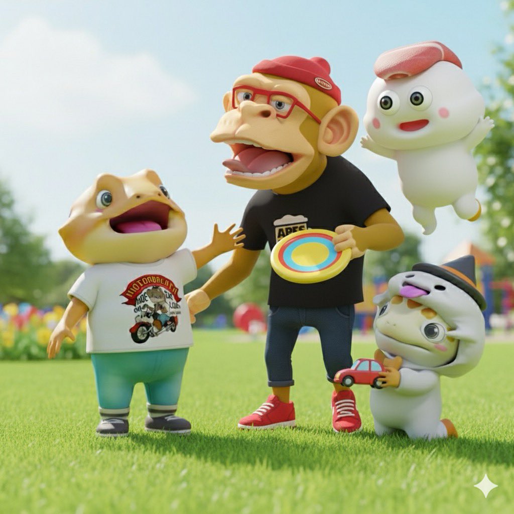 新旧キャラクター達集合🦎🐒🦎🍣
The Lizard City
Rotten Ape
DAPPiES
すしまん

#NFT
#Cluster
#アバター
#メタバース