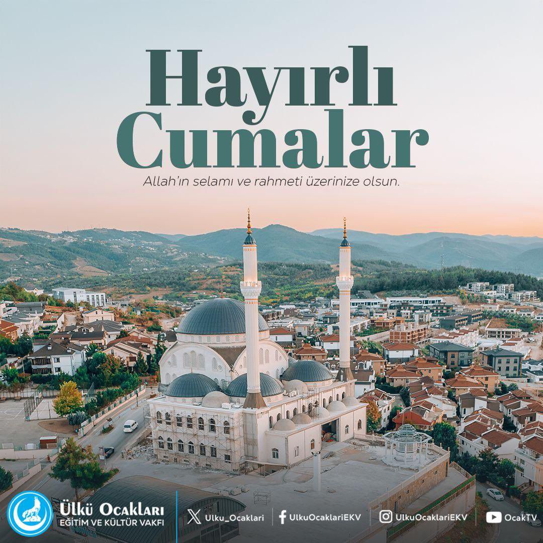 Allah’ın rahmeti ve bereketi üzerinize olsun. Dualarınız kabul, cumamız mübarek olsun. #HayırlıCumalar 🇹🇷
