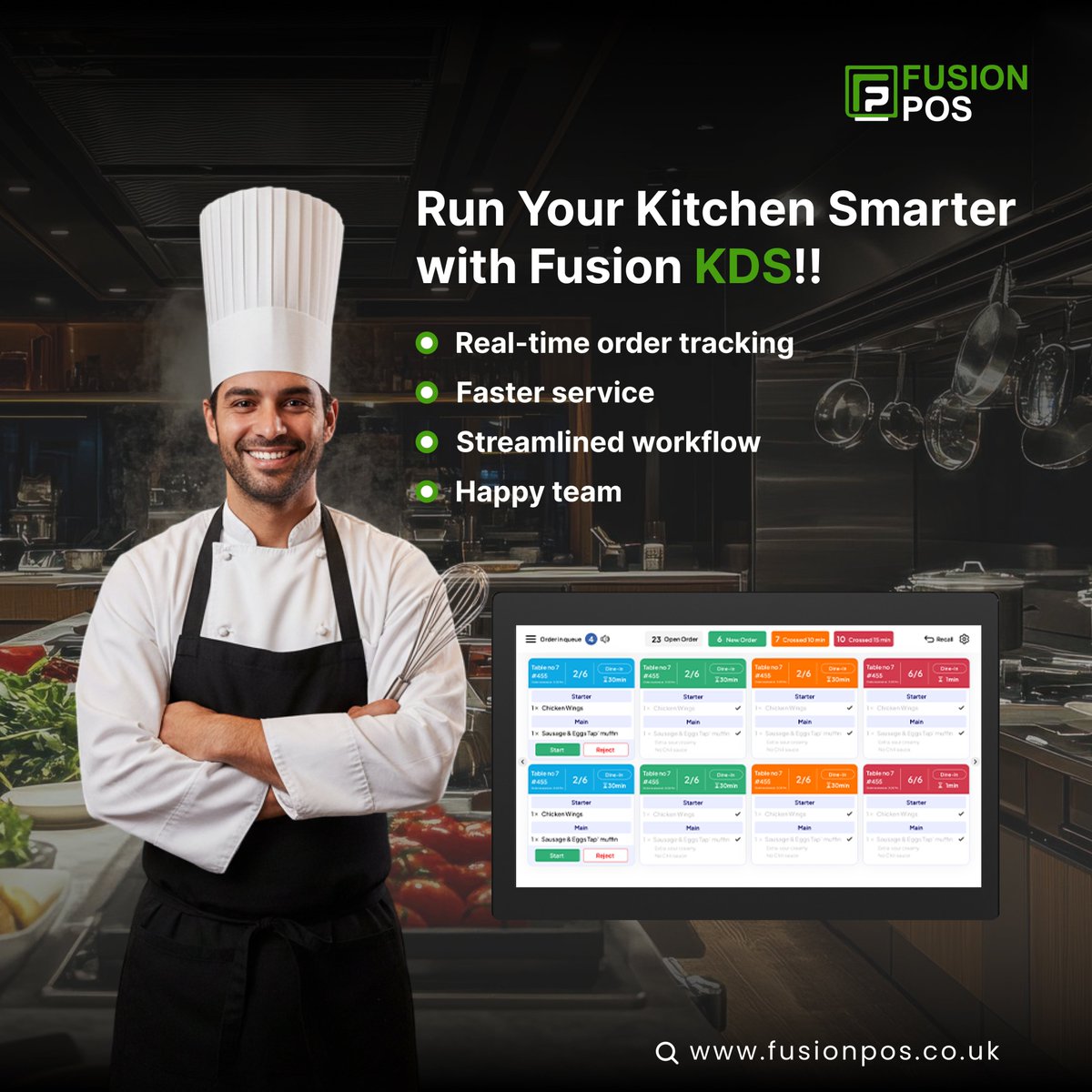 Fusion_POS's tweet image. Boost your restaurant’s efficiency with Fusion POS Kitchen Display System (KDS)! 🍴📲
Click Here: fusionpos.co.uk

#FusionPOS #KitchenDisplaySystem #RestaurantTech #SmartKitchen #FoodBusiness #POSSystem