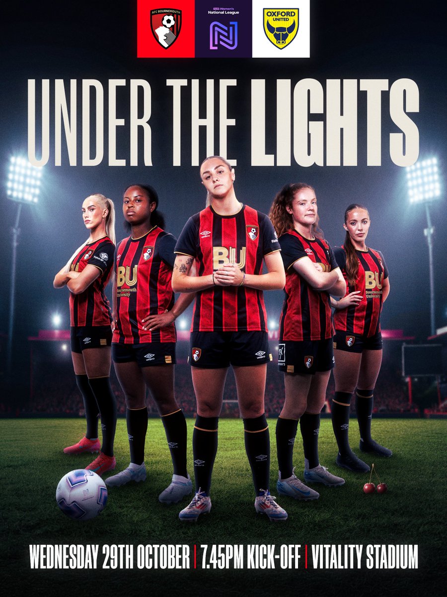 First time under the lights 💡
First time in tier three 📈

<a href="/AFCBournemouthW/">AFC Bournemouth Women</a> are back at Vitality Stadium next month 🤩

Tickets on sale from Monday 🎟️